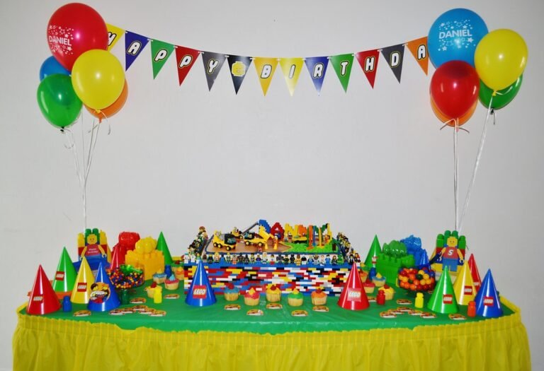 Birthday party decoration with balloons