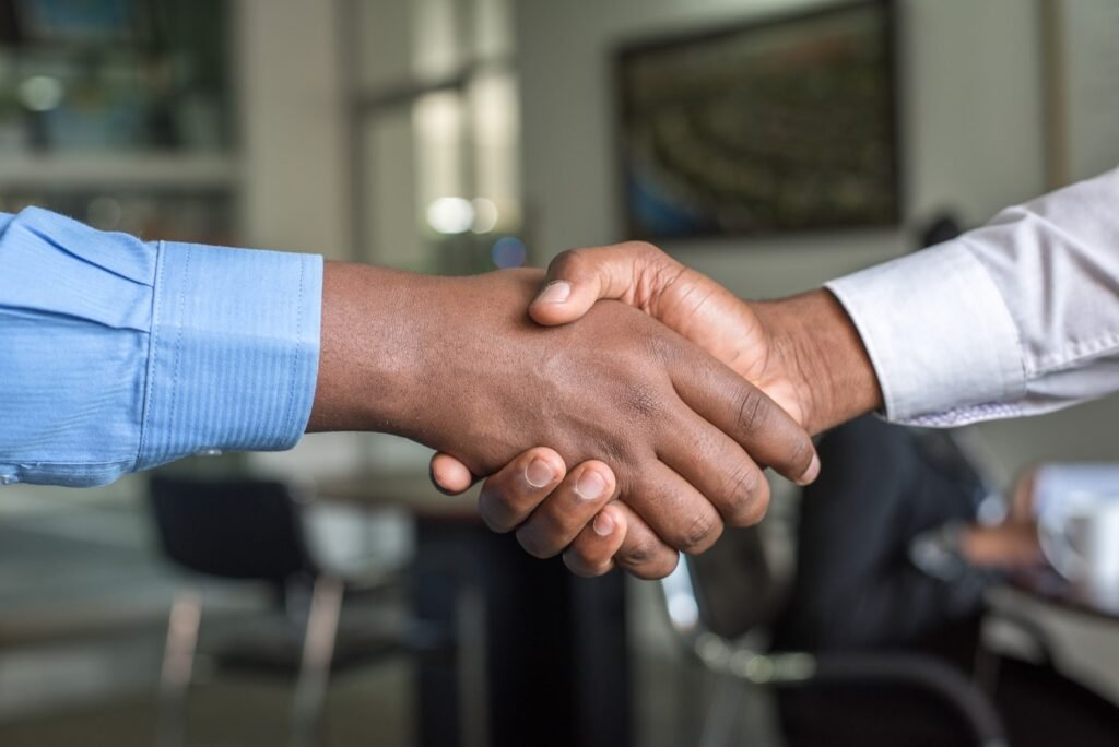 Handshake with a satisfied customer