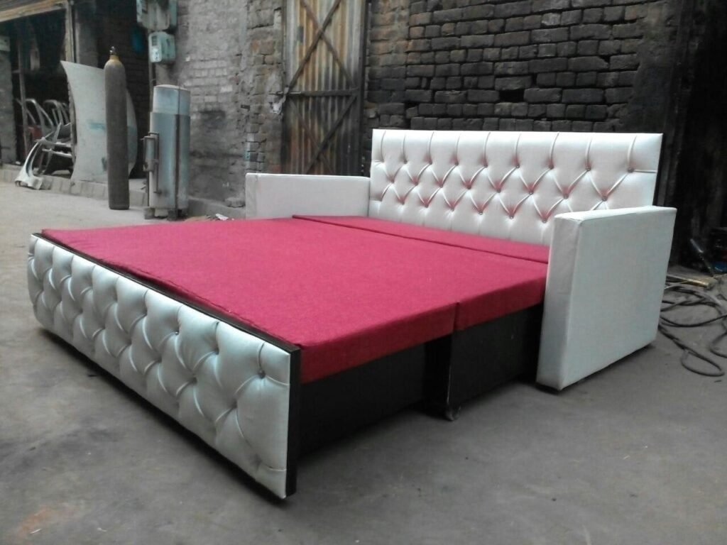 Custom sofa-cum-bed made in our workshop